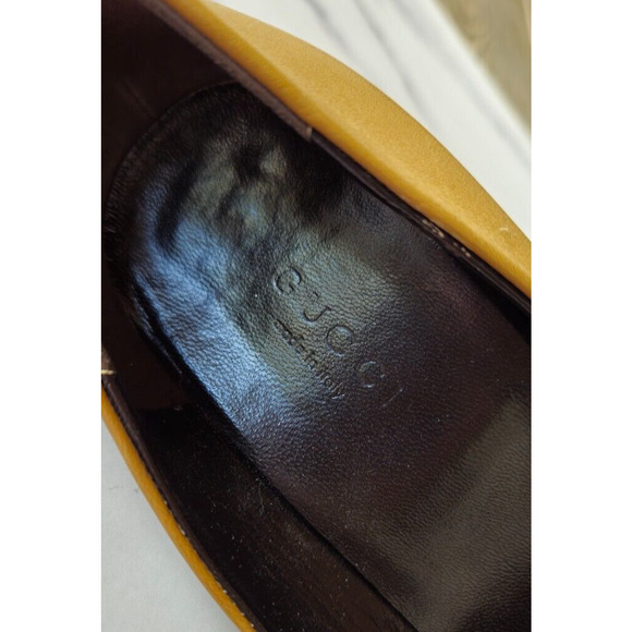 Gucci Womens Pumps 38 US 8 Tan Leather Interlocking G High Heels Slip On Shoes - Picture 6 of 16